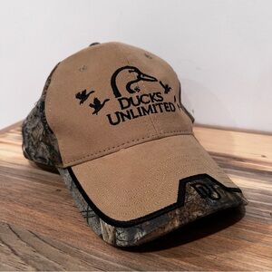 Ducks Unlimited DU Leader Mossy Oak Camouflage Camo Cap Hat Strap Back